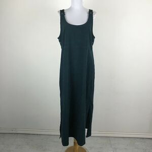 Jenna Lane Dress Size L Green Jumper Sleeveless Soft Polyester Blend Midi Y2K